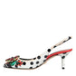 Multicolor Crystal Heels Slingback Shoes