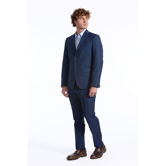 Blue Wool Men Suit