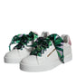 White Leather Portofino Low Top Sneakers Shoes