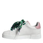 White Leather Portofino Low Top Sneakers Shoes