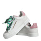 White Leather Portofino Low Top Sneakers Shoes