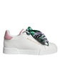 White Leather Portofino Low Top Sneakers Shoes