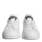 White Leather Portofino Low Top Sneakers Shoes