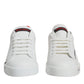 White Red Portofino Low Top Sneakers Shoes