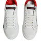 White Red Portofino Low Top Sneakers Shoes