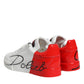 White Red Portofino Low Top Sneakers Shoes