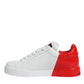 White Red Portofino Low Top Sneakers Shoes