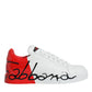 White Red Portofino Low Top Sneakers Shoes