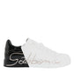 White Black Portofino Low Top Sneakers Shoes