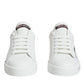 White Pink Portofino Low Top Sneakers Shoes