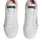 White Pink Portofino Low Top Sneakers Shoes