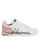 White Pink Portofino Low Top Sneakers Shoes