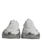 Silver White Daymaster Low Top Sneakers Shoes