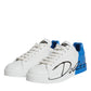 White Blue Portofino Low Top Sneakers Shoes