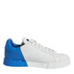 White Blue Portofino Low Top Sneakers Shoes