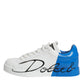 White Blue Portofino Low Top Sneakers Shoes