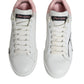 White Pink Portofino Low Top Sneakers Shoes