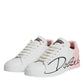 White Pink Portofino Low Top Sneakers Shoes