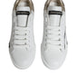 White Gold Portofino Low Top Sneakers Shoes