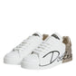 White Gold Portofino Low Top Sneakers Shoes