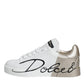 White Gold Portofino Low Top Sneakers Shoes