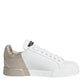 White Gold Portofino Low Top Sneakers Shoes