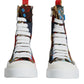 Multicolor Patchwork Logo High Top Sneakers Shoes