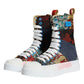 Multicolor Patchwork Logo High Top Sneakers Shoes