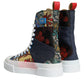 Multicolor Patchwork Logo High Top Sneakers Shoes