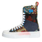 Multicolor Patchwork Logo High Top Sneakers Shoes