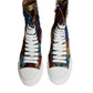 Multicolor Patchwork Logo High Top Sneakers Shoes