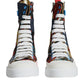 Multicolor Patchwork Logo High Top Sneakers Shoes