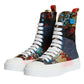 Multicolor Patchwork Logo High Top Sneakers Shoes