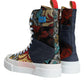 Multicolor Patchwork Logo High Top Sneakers Shoes