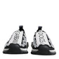 Black Sorrento Crystals Low Top Sneakers Shoes