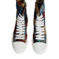 Multicolor Patchwork Logo High Top Sneakers Shoes