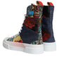 Multicolor Patchwork Logo High Top Sneakers Shoes