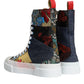 Multicolor Patchwork Logo High Top Sneakers Shoes