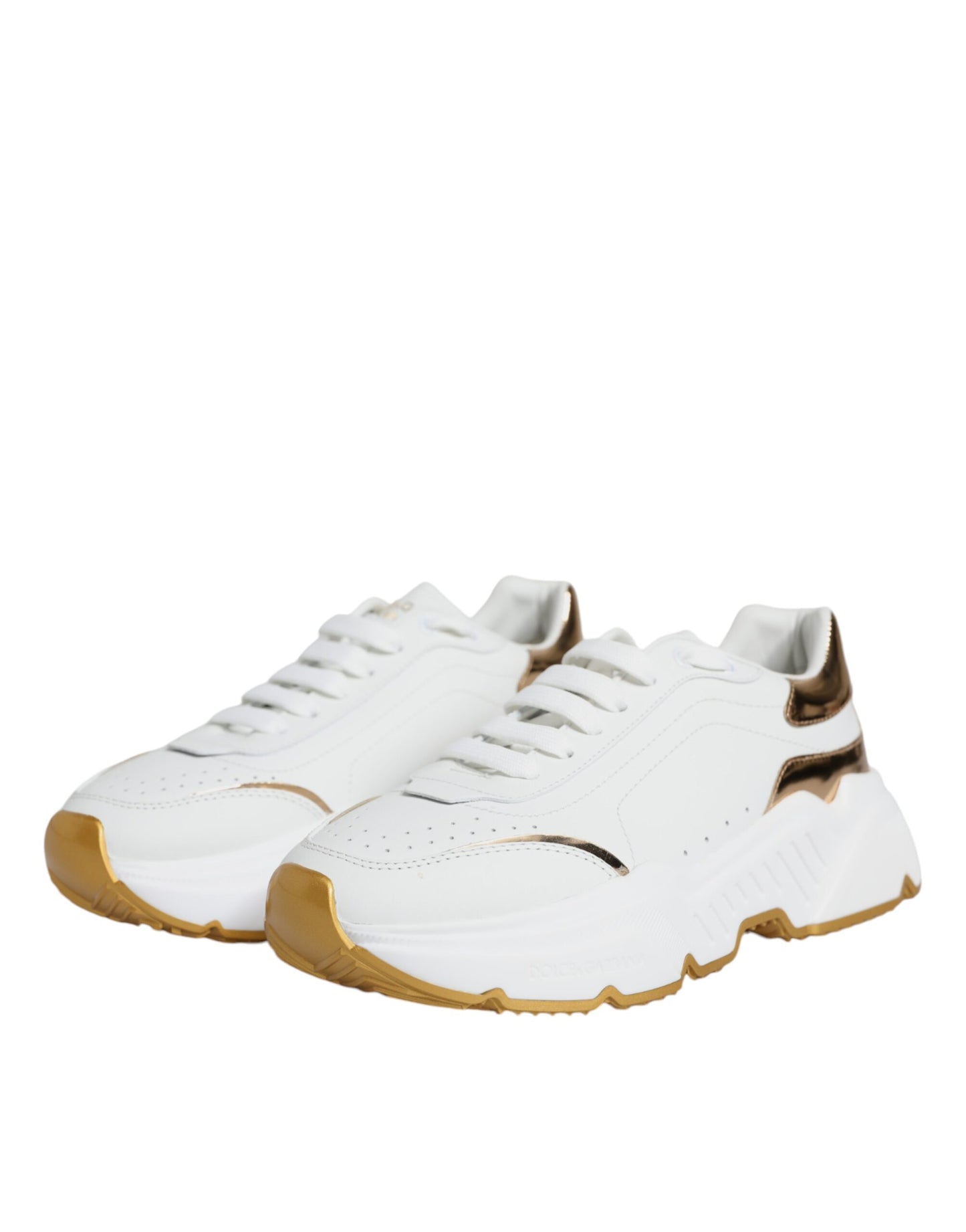 Gold White Daymaster Low Top Sneakers Shoes