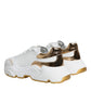 Gold White Daymaster Low Top Sneakers Shoes