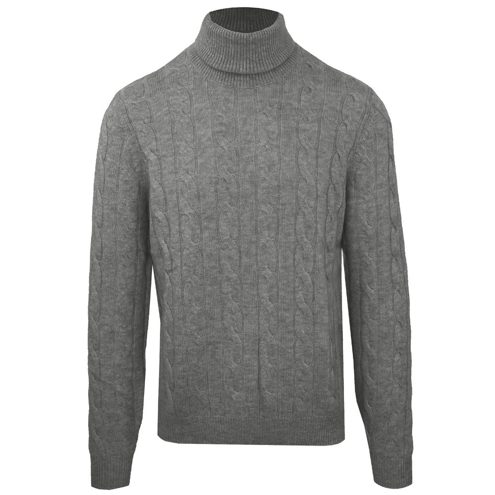 Gray Wool Men Sweater