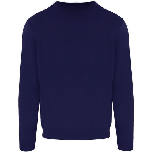 Blue Wool Men's Turtleneck Sweater