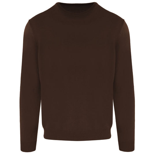 Brown Wool Men Sweater