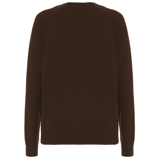 Brown Wool Men Sweater