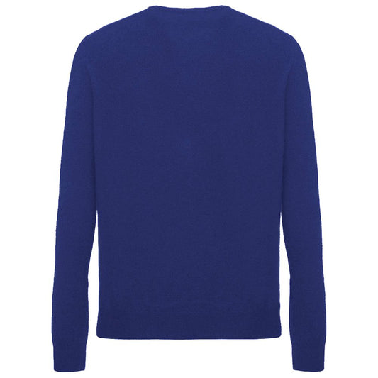 Blue Wool Men Sweater