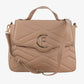 Beige Artificial Leather Women Crossbody Bag