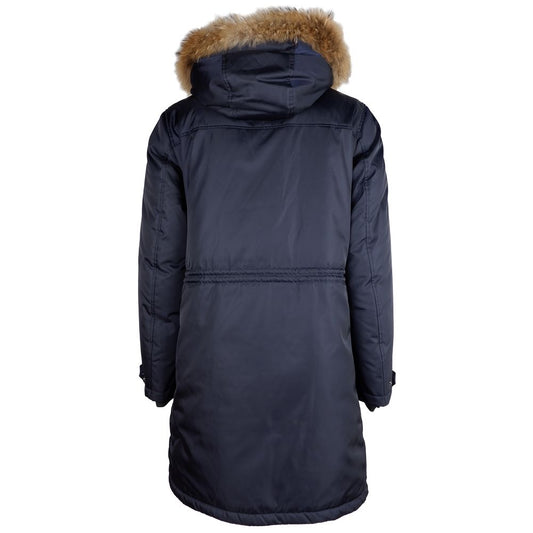 Blue Nylon Men's Down Jacket