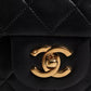 Black Lambskin Medium Classic Double Flap Quilted Gold Shoulder Bag