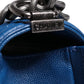 Blue Lambskin Double Chain Leather Medium Shoulder Bag