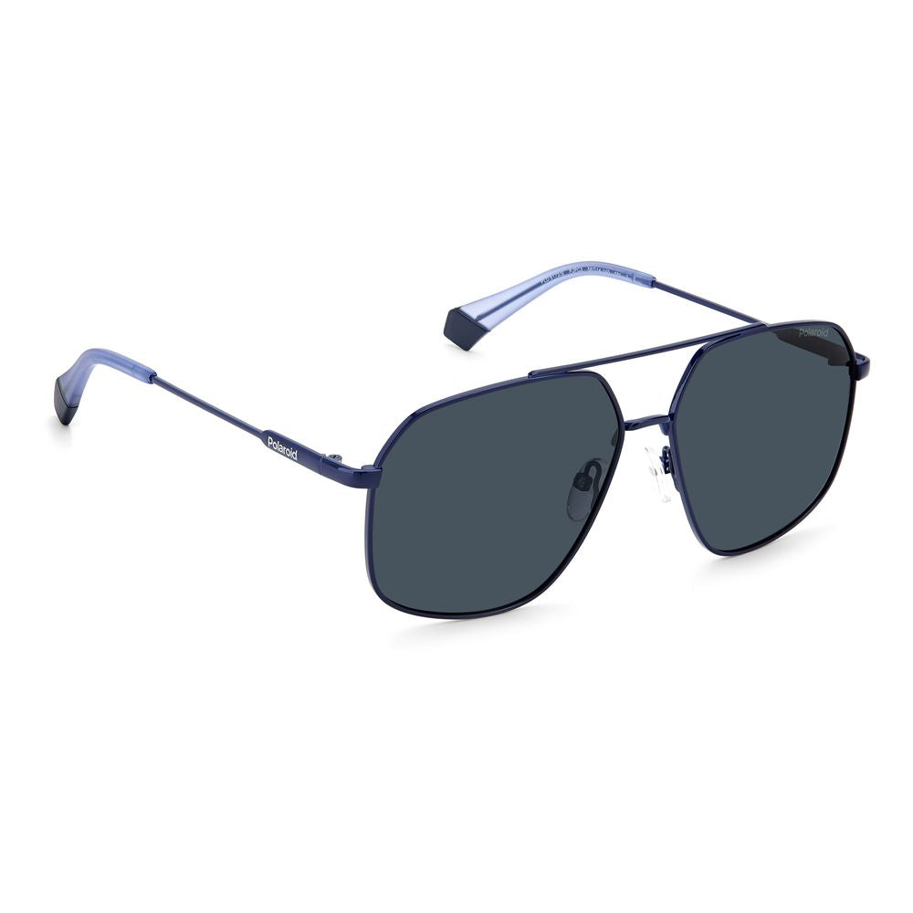 Blue Stainless Steel Sunglasses